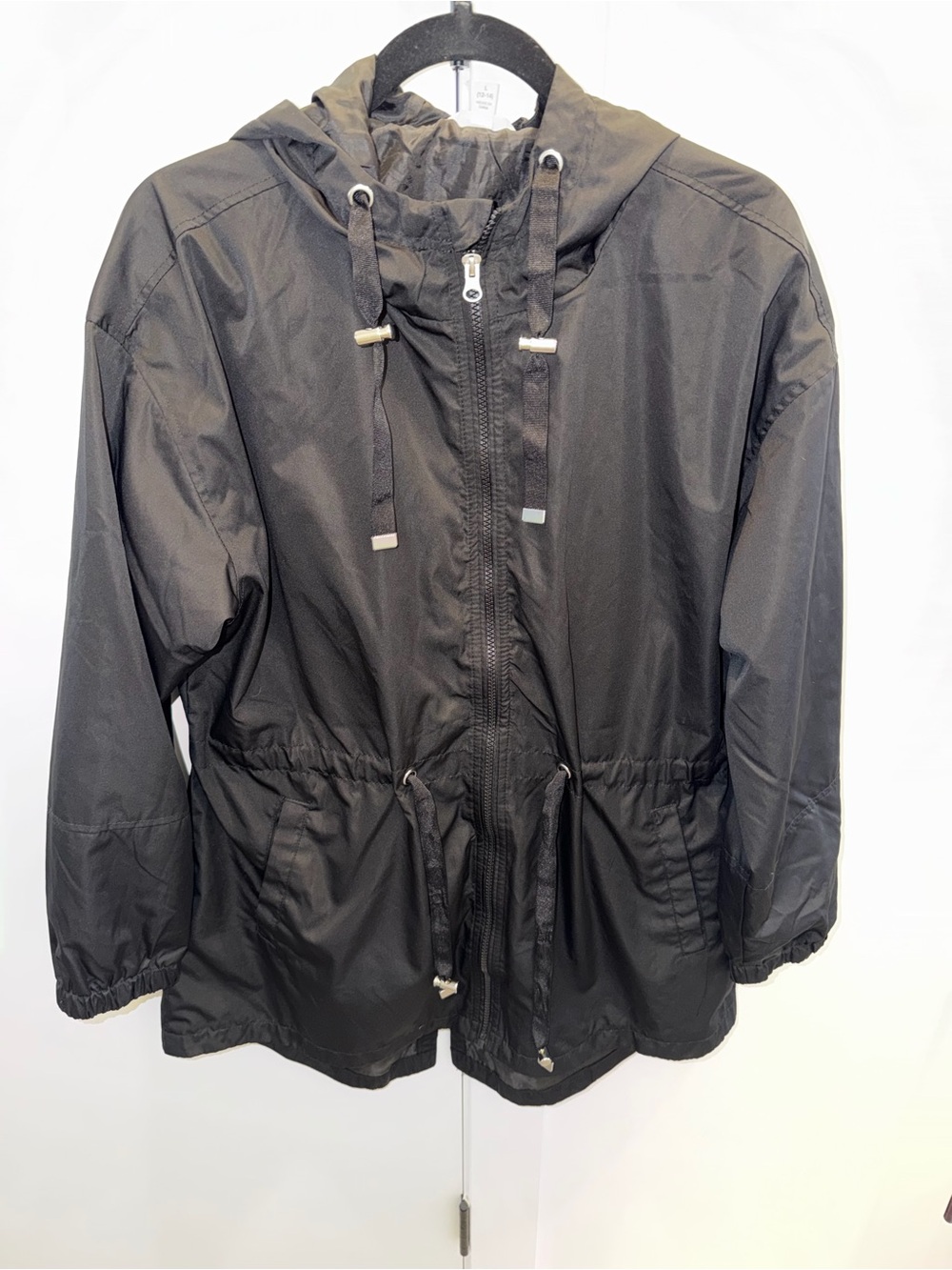 Time and Tru Black Hooded Jacket